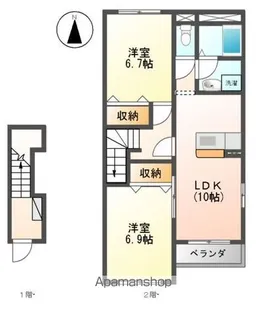 スターテラスB【2階】の間取り