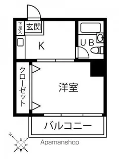 アクティブパレス比治山通【7階】の間取り