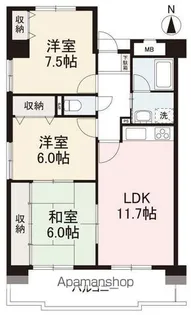 マンションフジタ【401号室】の間取り