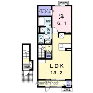 フォンテーヌⅢ C【2階】の間取り