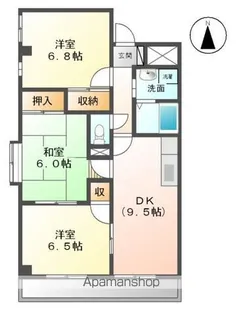 プレジデント岩沼弐番館【2階】の間取り