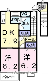 パラドール 里山【2階】の間取り