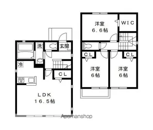 千葉県松戸市八ケ崎3丁目【一戸建】の間取り