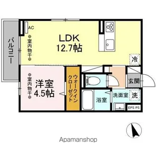 DーROOMグランデフォンテーヌ【2階】の間取り
