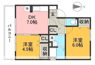 シェル・ド・エトワール【2階】の間取り