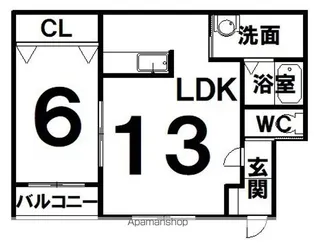 CORCOVADO(コルコバード)【101号室】の間取り