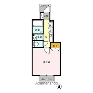 ヴェルドミール【102号室】の間取り