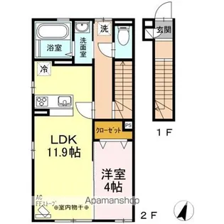 パルメゾン【2階】の間取り