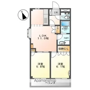 メルキュレー【205号室】の間取り