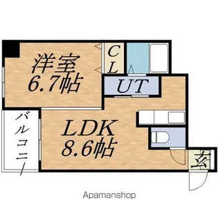 円山シャトー桂和大通館【8階】の間取り