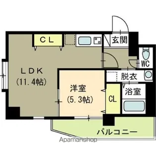 ブラスト南万代【4階】の間取り