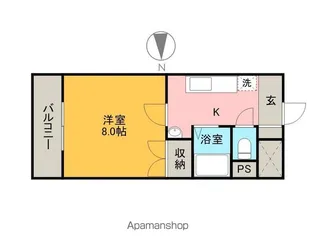 グランドール弐番館【4階】の間取り