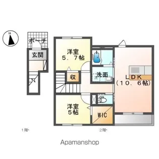 ハイムガーデンⅡ【201号室】の間取り