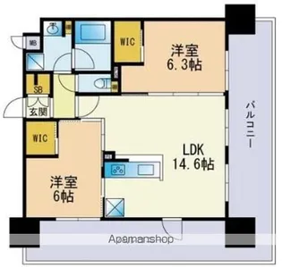 シェミネ高宮通り【8階】の間取り