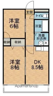 マンションぶなの樹【203号室】の間取り