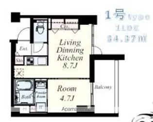 ヴァン ド メール唐人【7階】の間取り