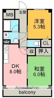 グランパーク高畑【1階】の間取り
