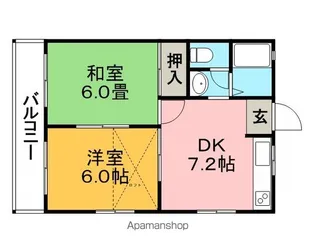 KTハウス B棟【202号室】の間取り