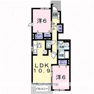 カーサ フェリーチェ A【1階】の間取り