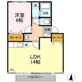 リブレスト鈎取 III【1階】の間取り
