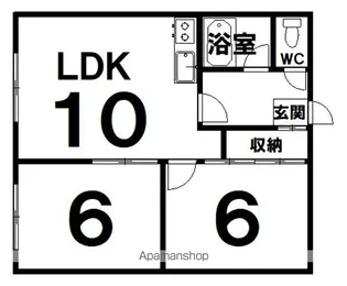 コーポヤマ【101号室】の間取り