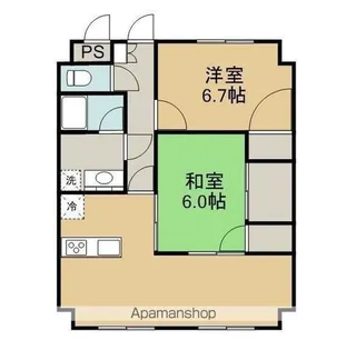 ロイヤルコーポ茂木【403号室】の間取り