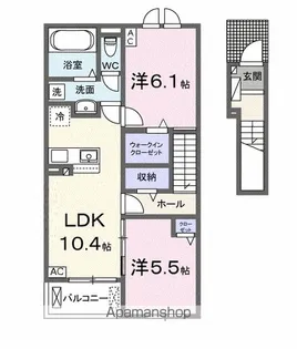 リーフⅡ【2階】の間取り