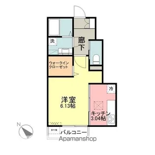 ラフォーレMIYABI【106号室】の間取り