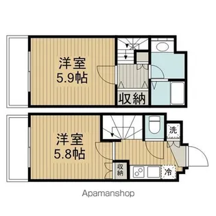 ルーブル高円寺参番館【1階】の間取り