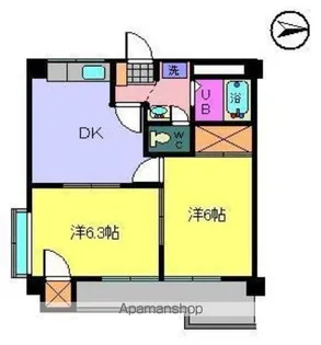 サザンコートⅢ【403号室】の間取り