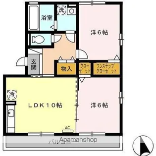 グランシャリオ前屋敷 A【2階】の間取り