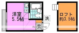 ハイツ梅里【1階】の間取り