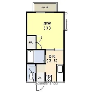 シャンブル笹口Ⅰ【202号室】の間取り