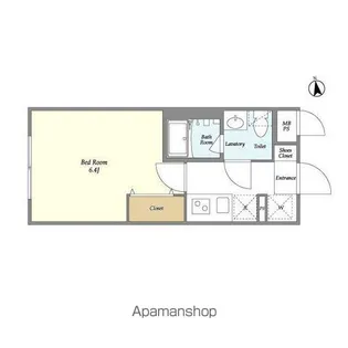 ウェルスクエアイズム上北沢【1階】の間取り
