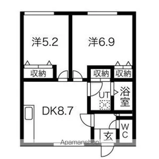 第1ときわハイツ【202号室】の間取り