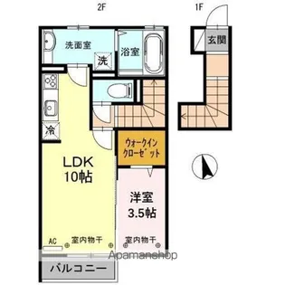 RUSCELLIA(ルシェリア)【2階】の間取り