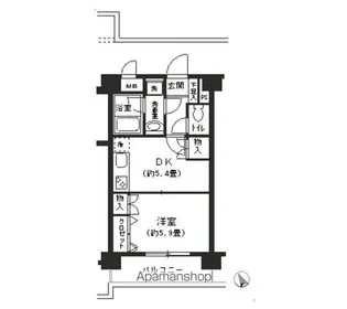 BAY・WEST【6階】の間取り