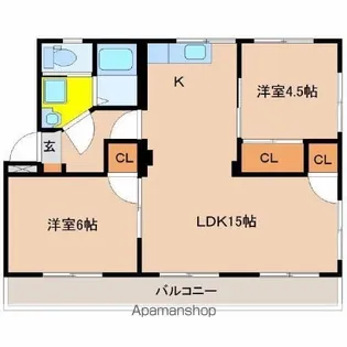 金丸マンション【501号室】の間取り