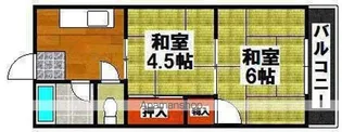 綾之町コーポ【2C号室】の間取り