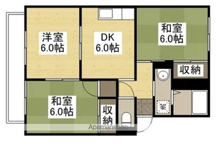 グレースタウンB棟【2階】の間取り