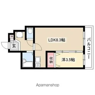 X-OVER21覚王山【4階】の間取り