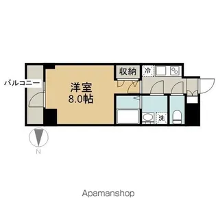 エスリード栄クロスシティ【8階】の間取り