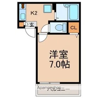 アパートメント須佐【3階】の間取り