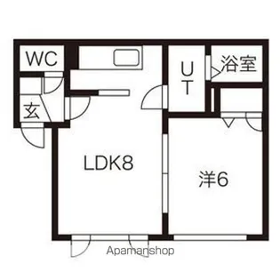 ヴィラ森林公園弐番館【102号室】の間取り