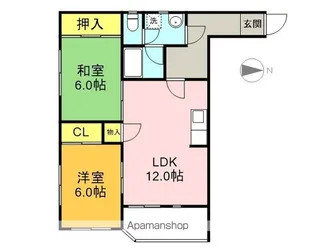 プリンセス高屋【1階】の間取り