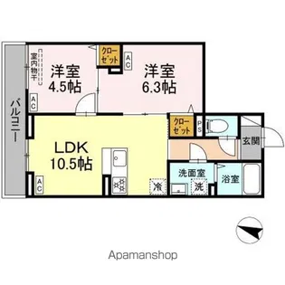 ウィズ【3階】の間取り