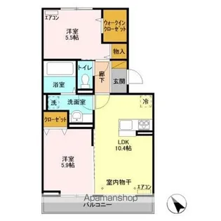 フェアマンドヴィラ【3階】の間取り