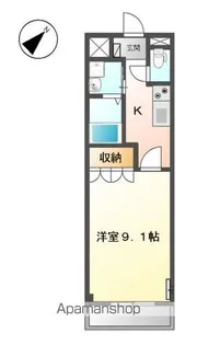 ドルフィン柚木【2階】の間取り