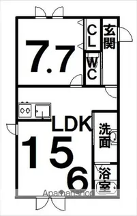 グレイスコートⅢ【103号室】の間取り