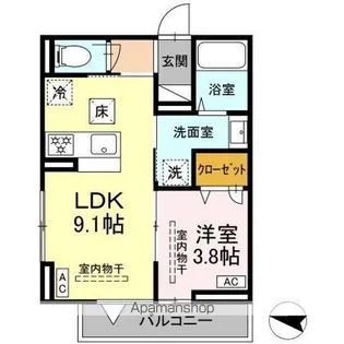 ルドベキア湘南台【1階】の間取り
